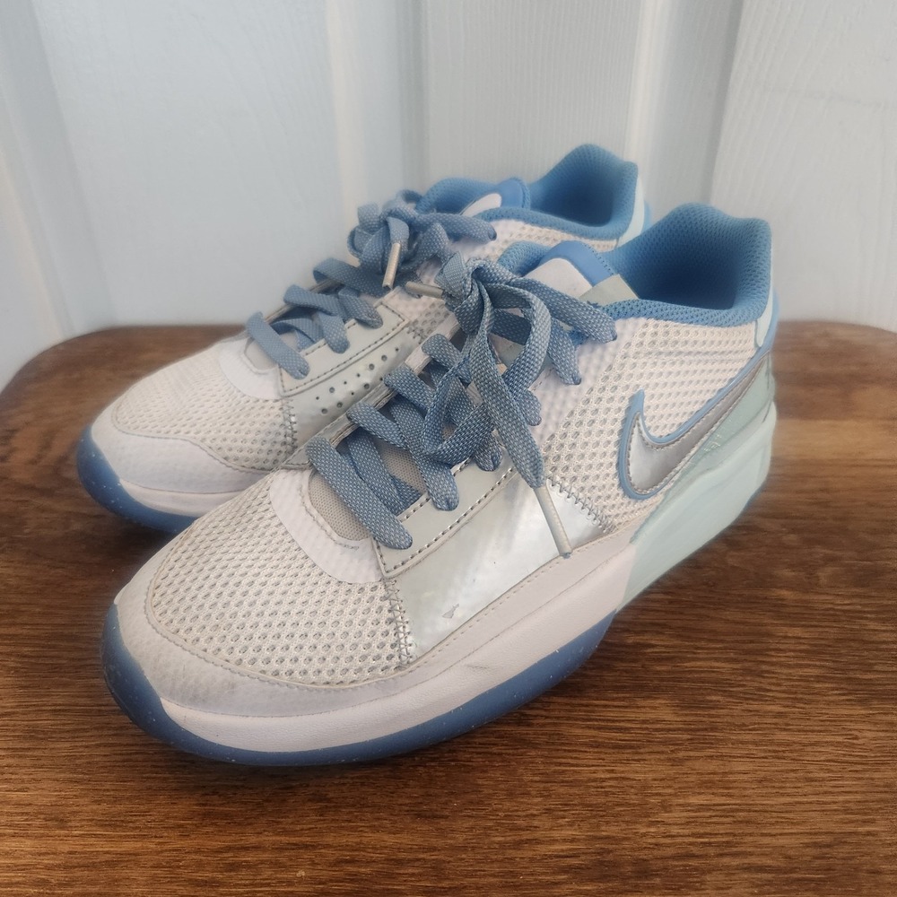 Nike Ja 1 Day One Glacier Blue Metallic Silver Kids Basketball Shoes FJ1266-400